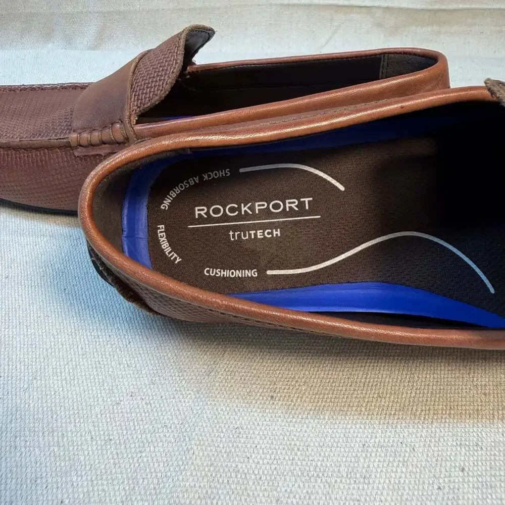 Rockport Tayo Slip-On Loafer Brown Embossed Leather